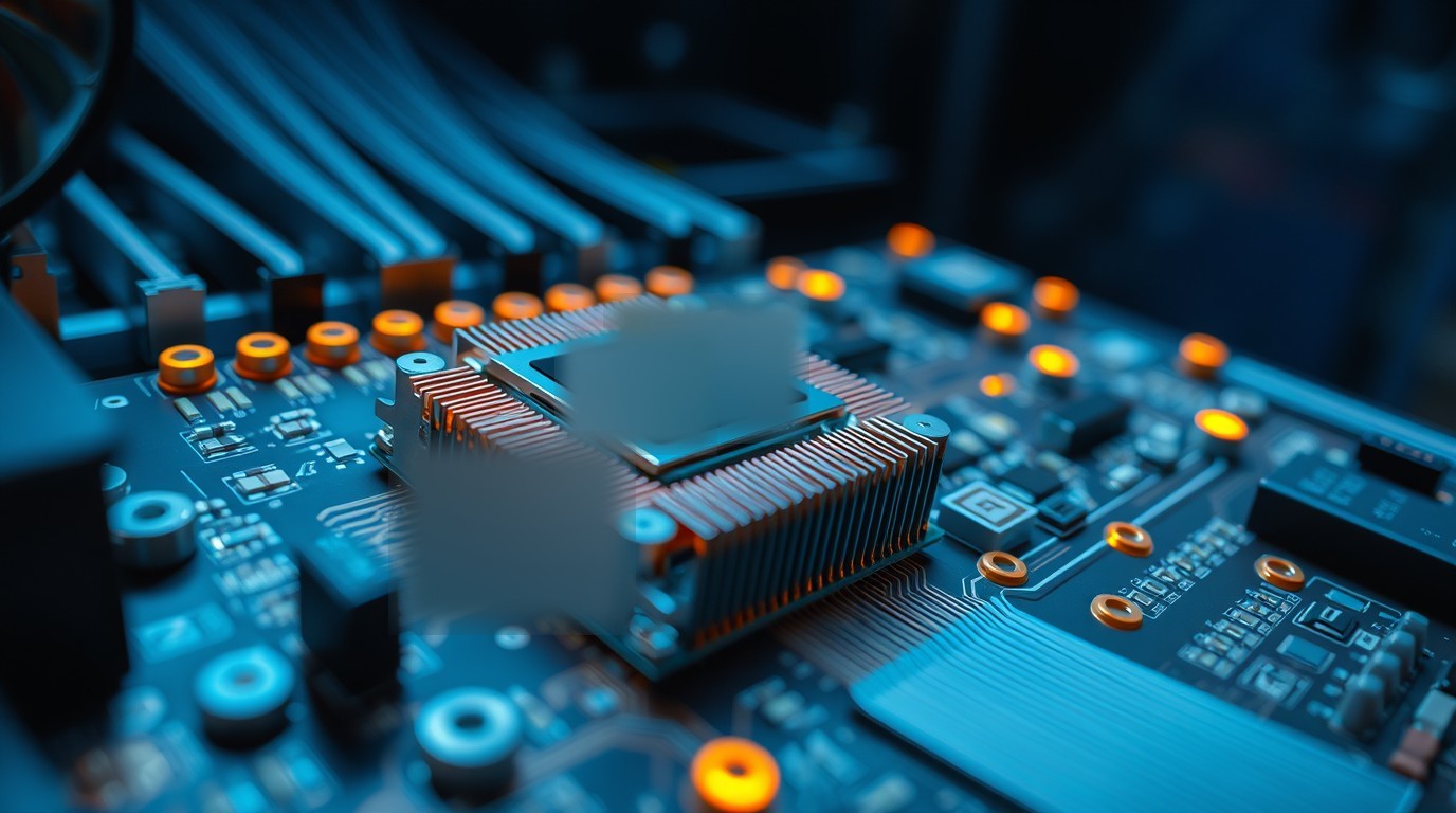 Primer plano de chip de IA en tarjeta, compra de Decart por Amazon