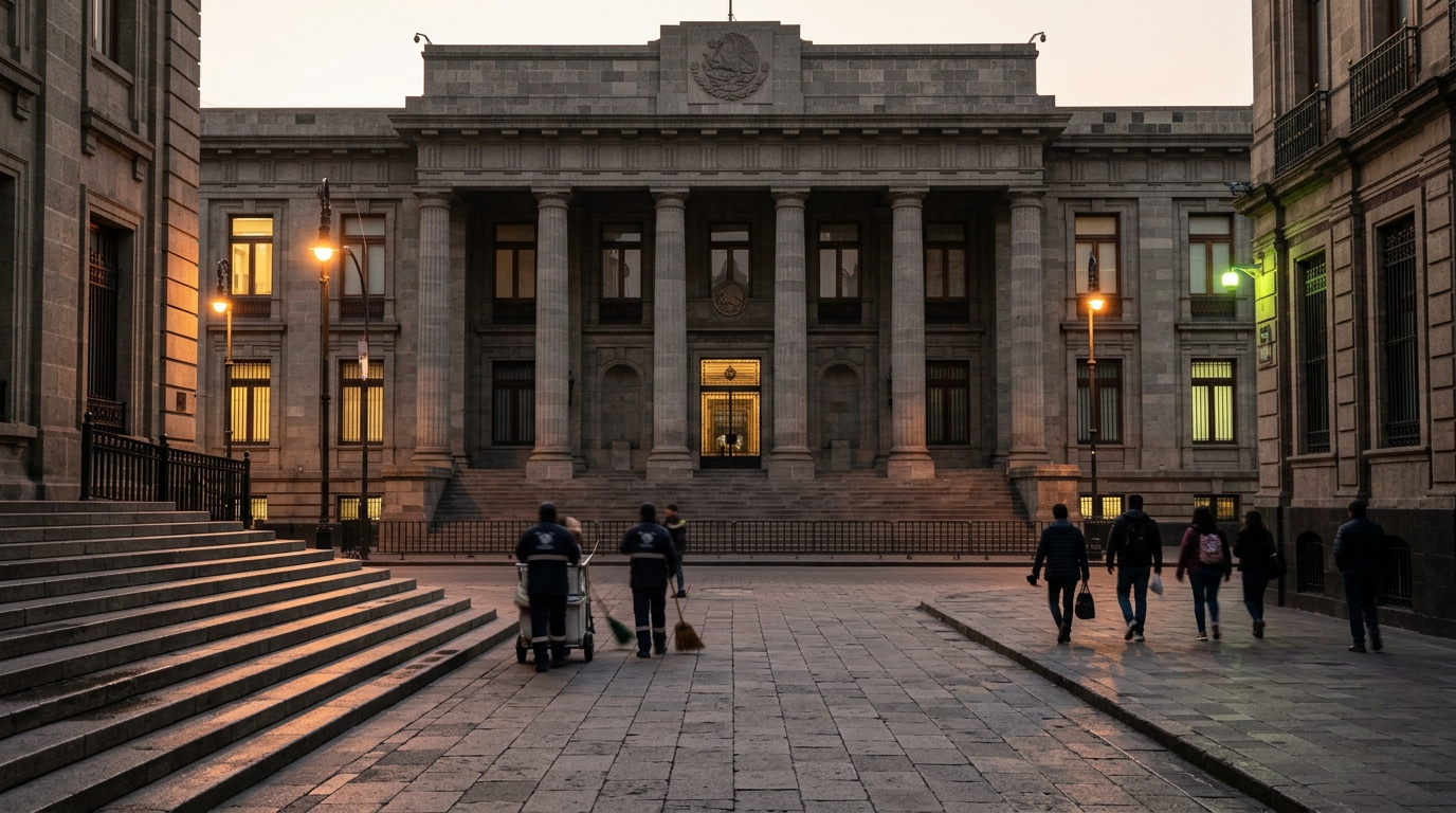 Edificio de oficinas de finanzas públicas en el centro histórico de Ciudad de México