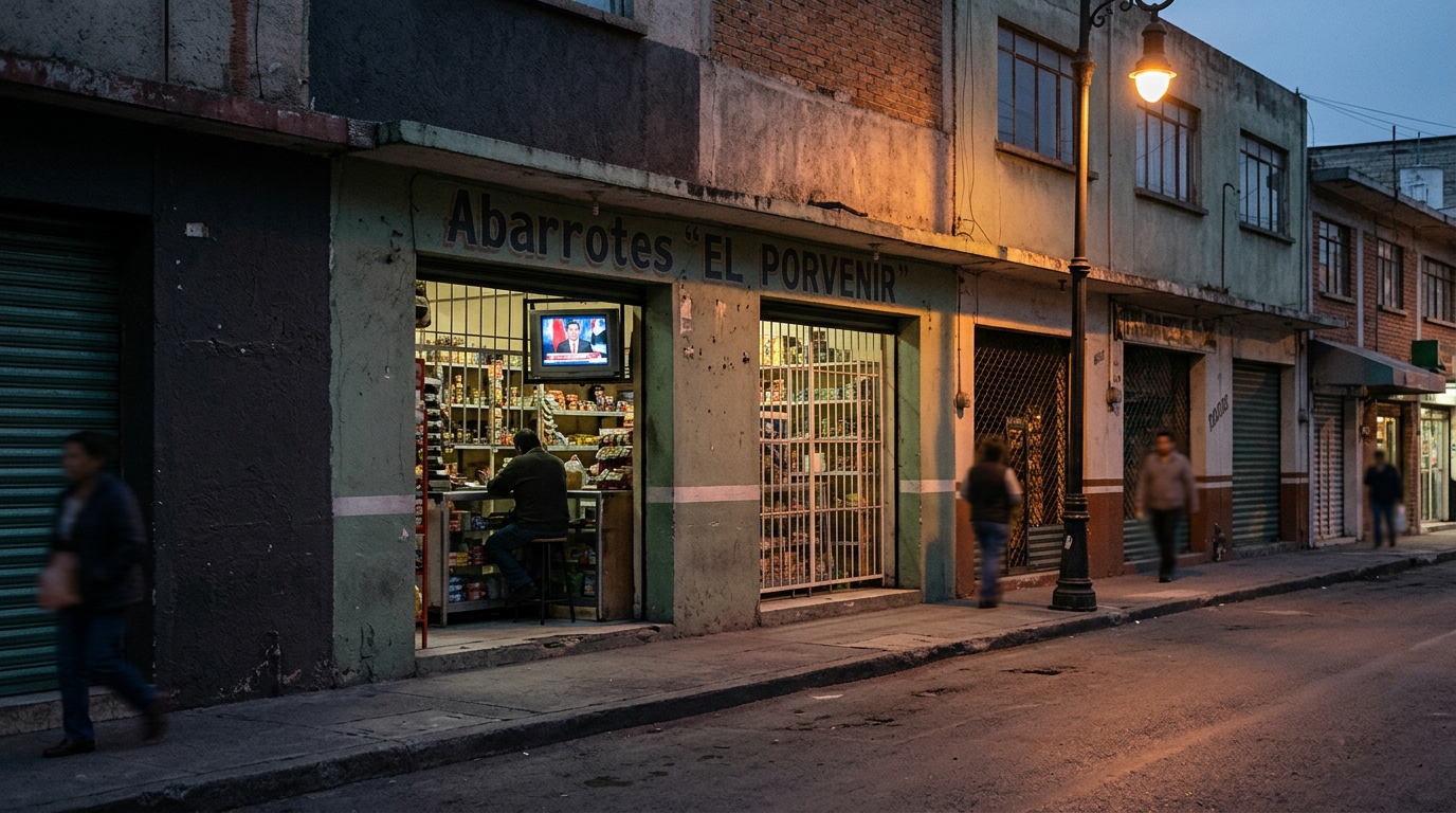 Pantallas de streaming y publicidad digital en el escaparate de una pyme mexicana