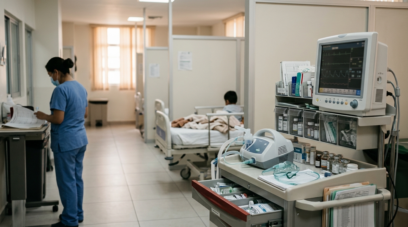 Registro Nacional de Fibrosis Quística: manos con guantes sostienen tubo de muestra en laboratorio